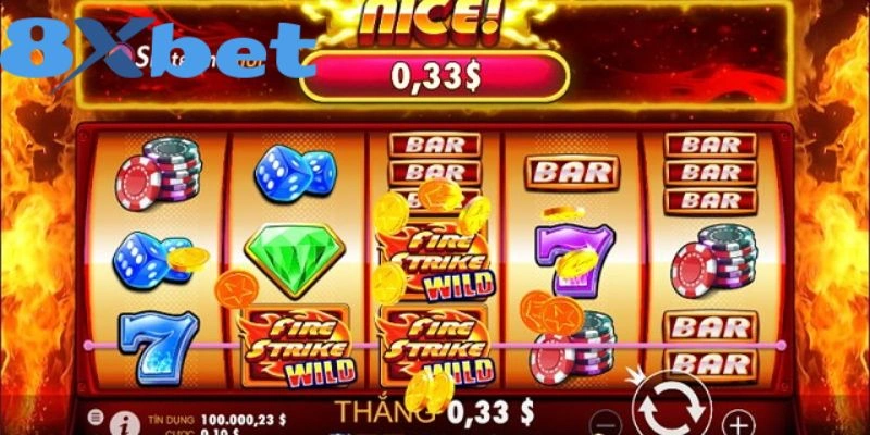 Giao diện quay thưởng của trò chơi Nổ Hũ Bát Châu Báu với các biểu tượng kho báu